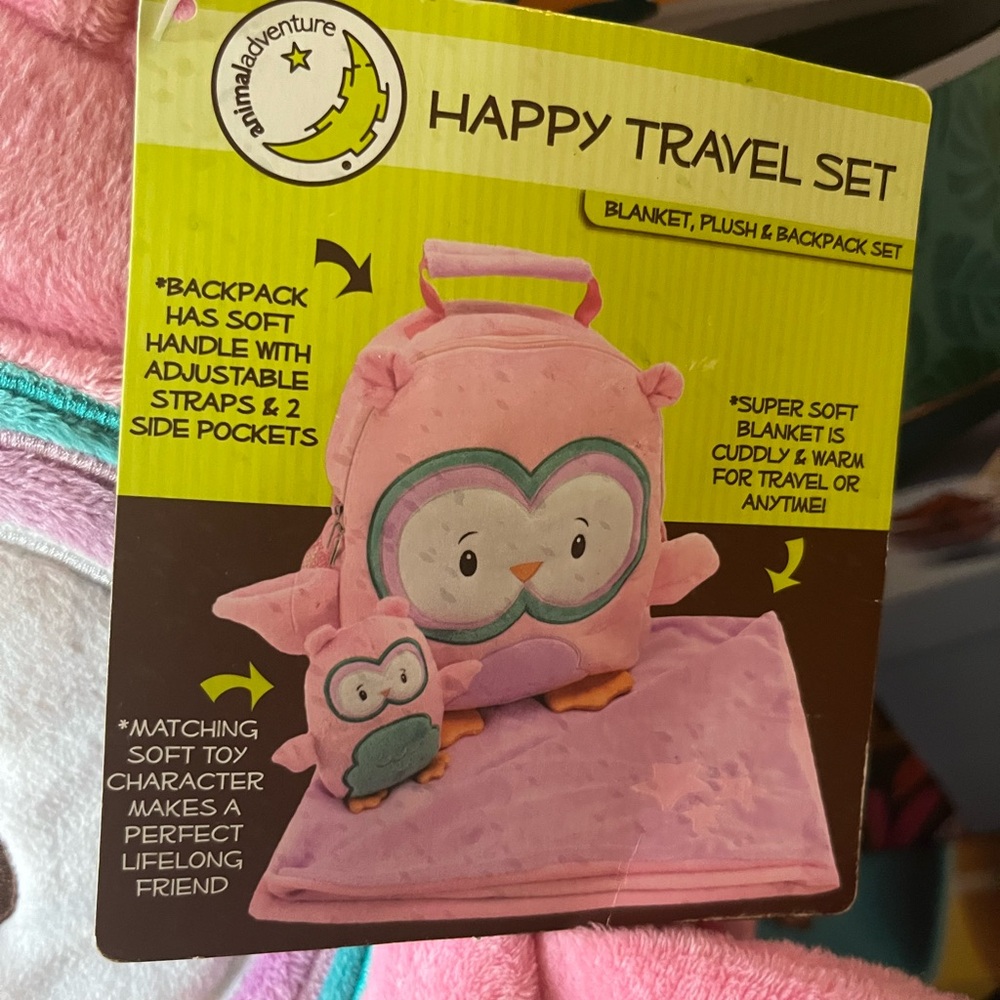 Pink Owl Happy Travel Set